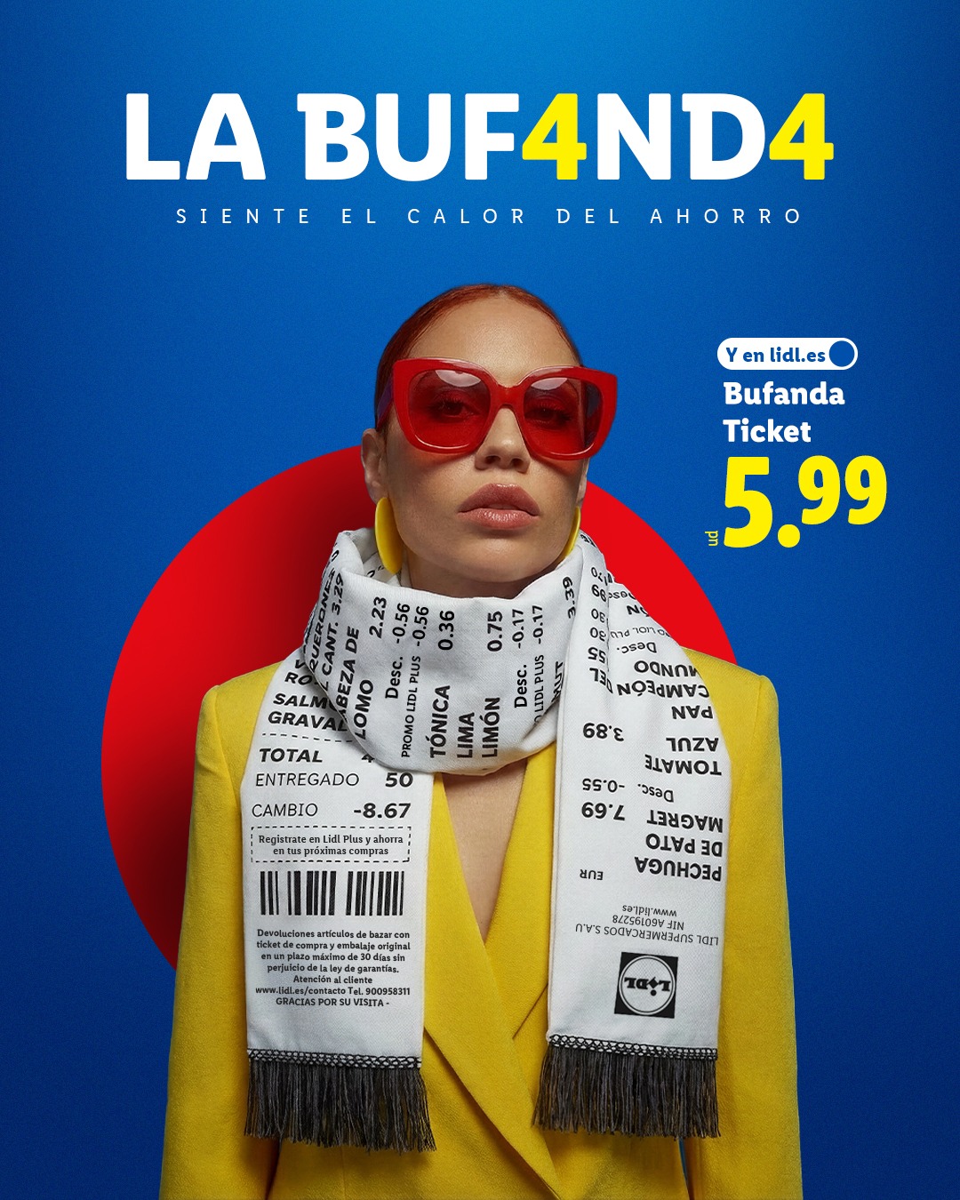 Lidl Lanza la "Bufanda del Ahorro" en el Día de los Inocentes: Un Ticket de Compra como Complemento Viral